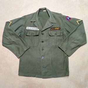 Vintage OG-107 US Army Sateen Shirt Size Small Vietnam War Era 60s Field Jacket